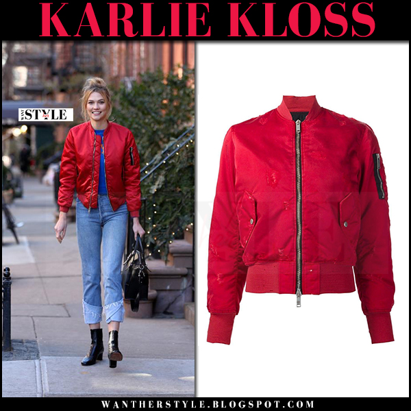 Red satin shop bomber jacket